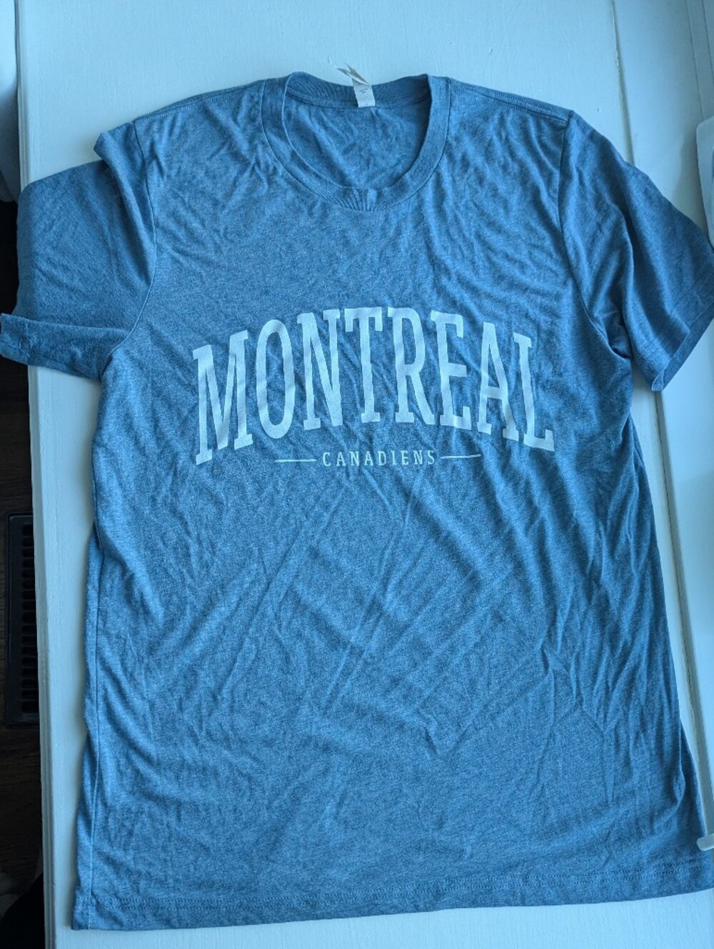 Bella Canvas Heather Blue Montreal Canadiens Short Sleeve Tee